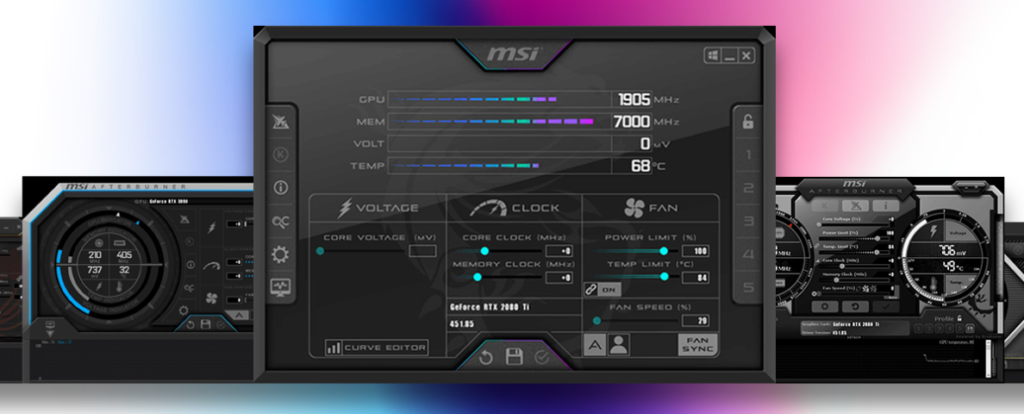 MSI Afterburner Overclock araçları
