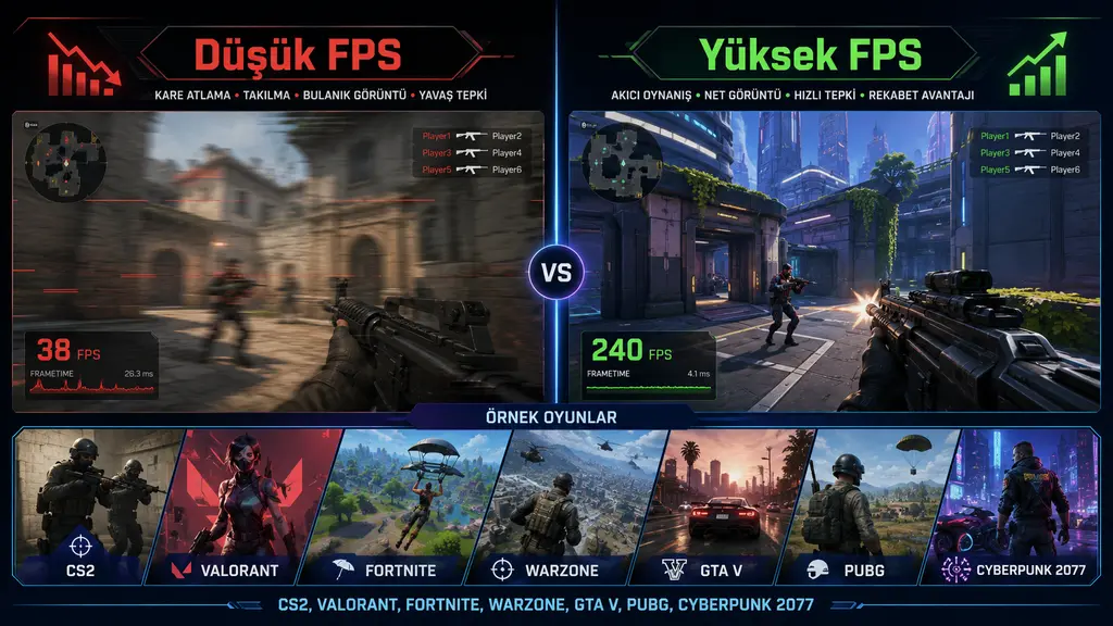 Oyunlarda FPS Değerlerini Yükseltebilirsiniz